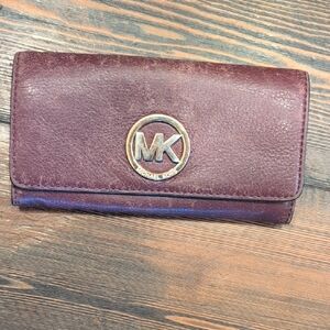 Michael Kors Plum Leather Wallet